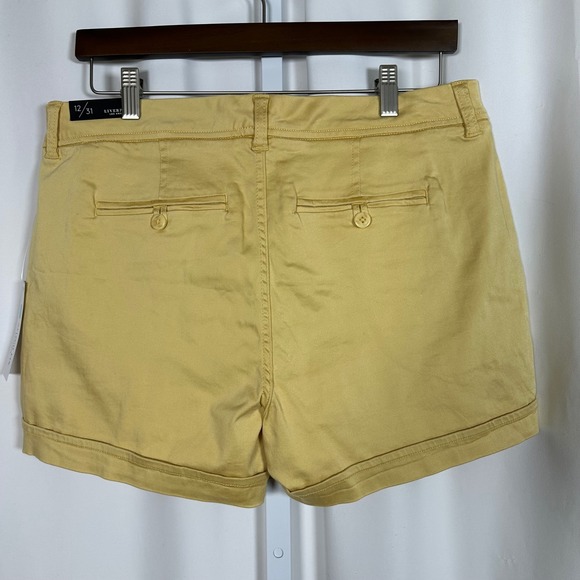 NWT Liverpool Los‎ Angeles Johnny Shorts Mustard Gold Women's 12 Fall Resortwear - Picture 4 of 8